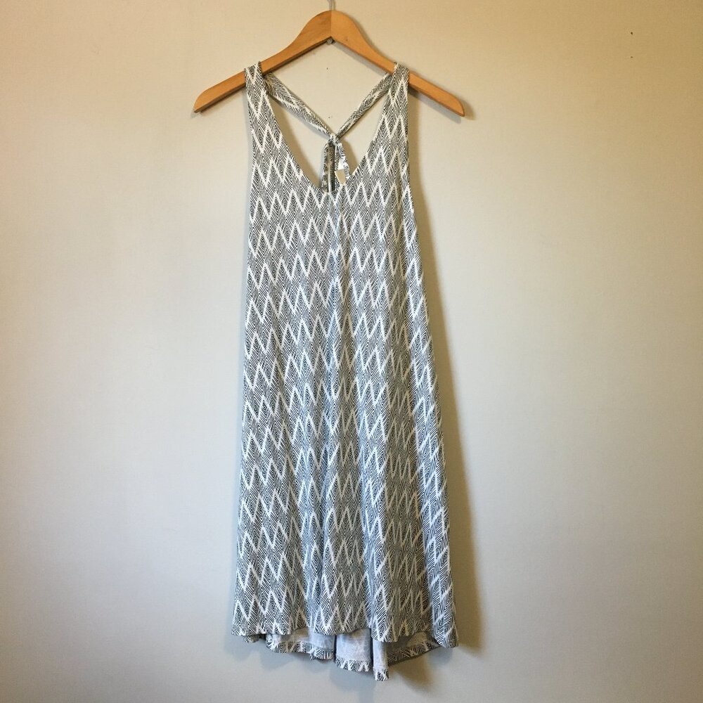 H&M Zigzag Cotton Modal Boho Halter Neck Summer Dress - S